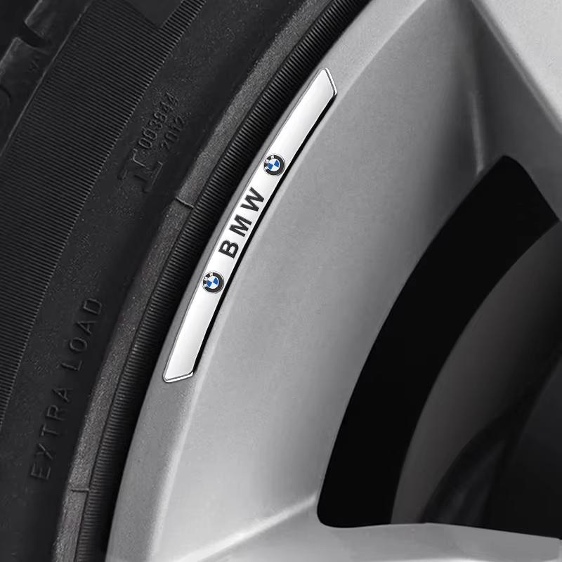 4pcs Car Wheel Hub Stickers Auto Tire Rim Decorative Accessories For BMW 1 3 5 7 Series M Performance M M3 M5 X1 X2 X3 X4 X5 TKJLP1