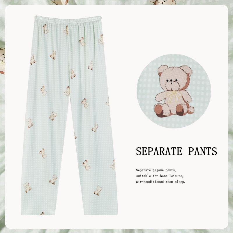 Women's Korean-Style Loose Pajama Pants - Imitation Cotton, Spring/Autumn
