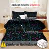 Gradient Line Cats 3D Printed Bedding Cover Animal Theme Comfortable Quilt Cover Cartoon Cat All Seasons Duvet Cover Pillowcases