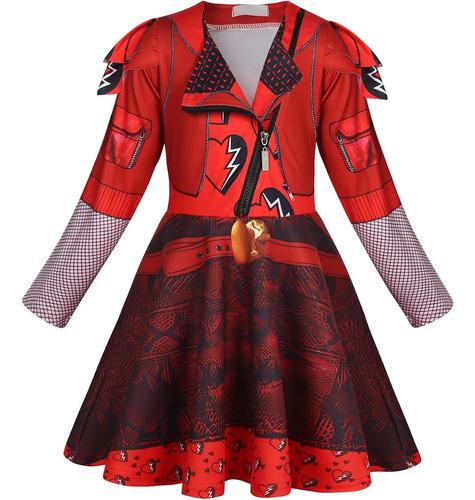 Descendants Rise Of Red Costume For Girls, Halloween Costu 11-12 Years