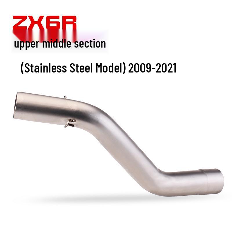 ZX6R 636 Motorcycle Titanium Exhaust Front Section (09-21 Models)