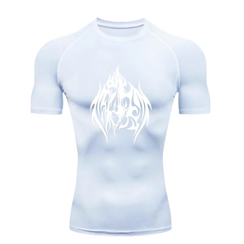 Men's Sports T-shirt Training Fitness Summer Compression Workout Quick Drying Gym Jogging Moisture-Wicking Breathable Slim Fit