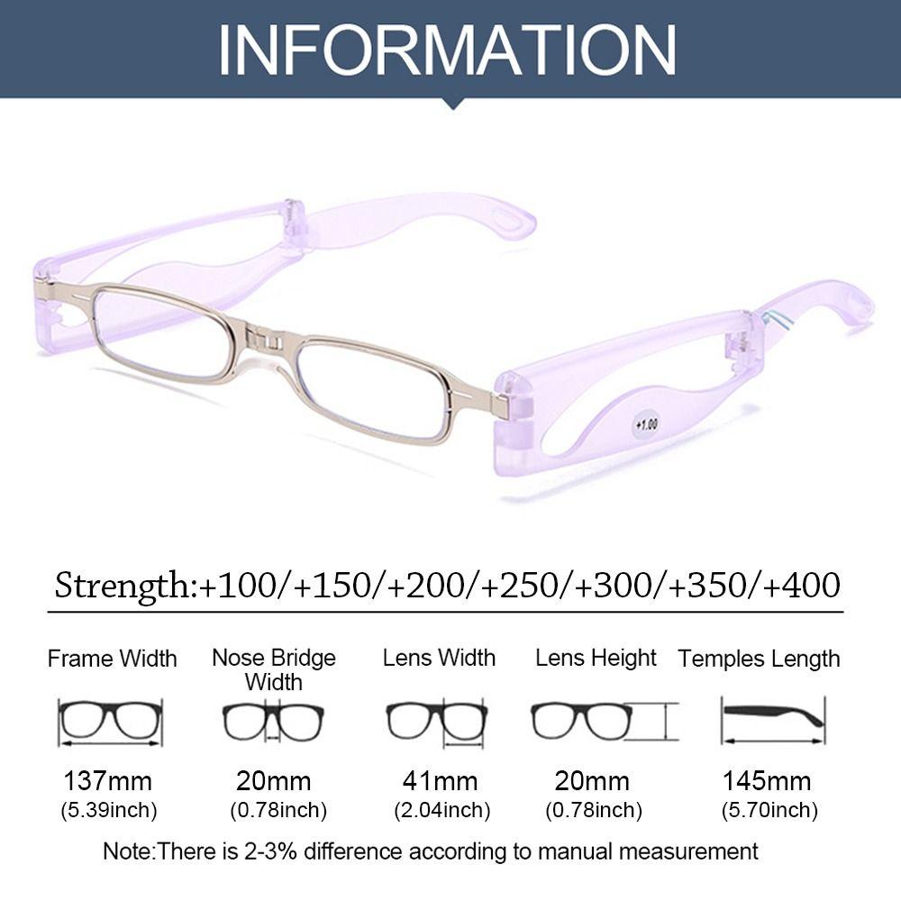 Blue Ray Blocking Anti-Blue Light Reading Glasses 360 Degree Rotating With Neck Strap Hyperopia Glasses Eye Protection