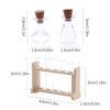 Measuring Cup Simulated Glass Test Tube With Wooden Rack Miniature Measuring Cup  Kids Gift