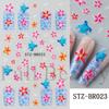 Nail Art Stickers, French Summer Ocean Flowers, Turtles, Starfish Stickers, Adhesive Nail Art Stickers