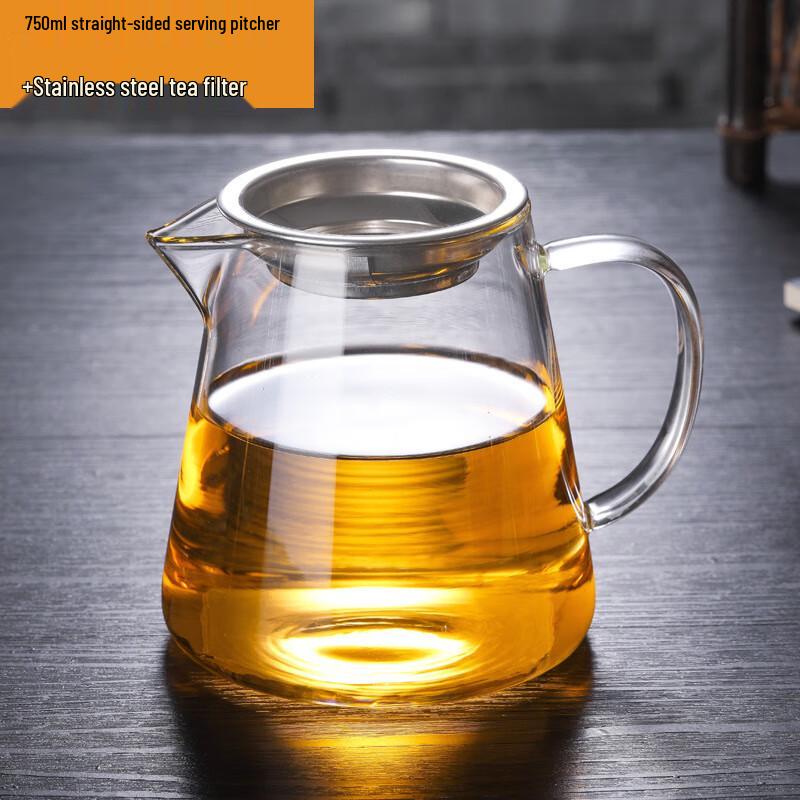 High Borosilicate Glass Gongfu Tea Pitcher & Dispenser Set, 750ML