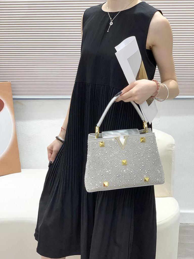 2024 Rhinestone Studded Women's Crossbody Handbag – Bright, Versatile, European & American Style