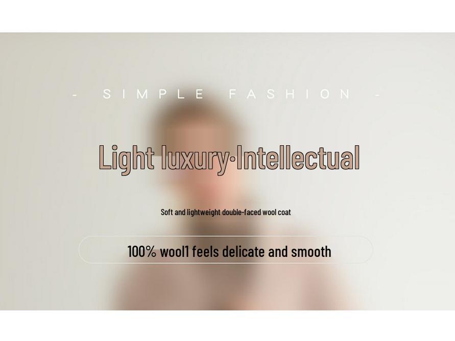 2024 Autumn Double-Breasted Woolen Women's Mid-Length Loose Coat