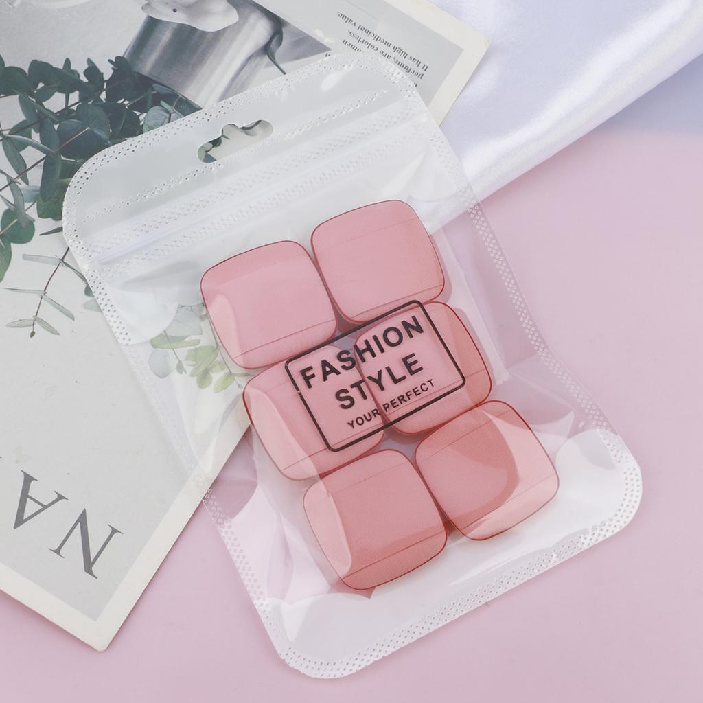 6 Pieces Mini Finger Powder Puff Sponges Face Cosmetic Accesories For Blending And Concealer Square Makeup Tool