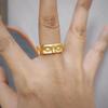 Buddhas Half Face Shaped Rings Adjustable Open Rings Finger Rings Decoration Elegant Jewelry Accessory for Parties