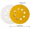 Disques de Ponçage Papier Abrasifs 125mm, 100 Disques Abrasifs de Ponçage Ponceuse tampons ponçage ronds 8 trous Grain 80