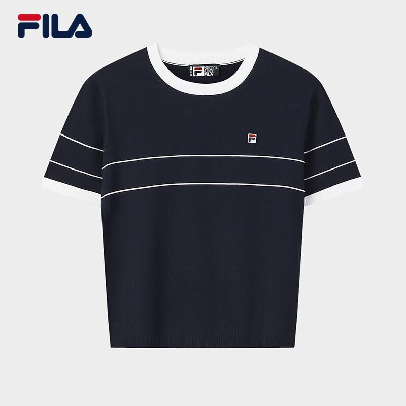 FILA Women s Color Block Knit Short Sleeve Top XL