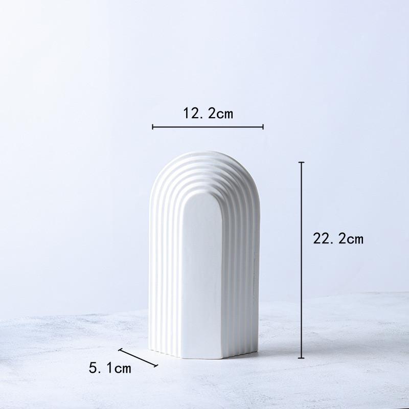 Kreativní geometrické keramické řemesla Polokruhový oblouk Vstupní oblouk Černobílé dekorativní figurky Příslušenství pro domácí dekoraci