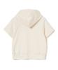 Ribbed Short Sleeve Hoodie [Ivory]