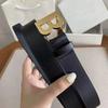 Black Versatile Wide Waist Belt For Women Stylishly Designed With Decorative B Buckle