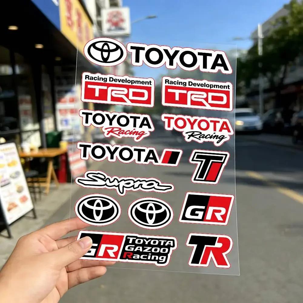 DFCMQJ1 FOR TOYOTA TRO Universal Multi-Purpose Reflective Waterproof Stickers Scratch Conceal For Auto Bike Helmet Mug Fridge Decoration