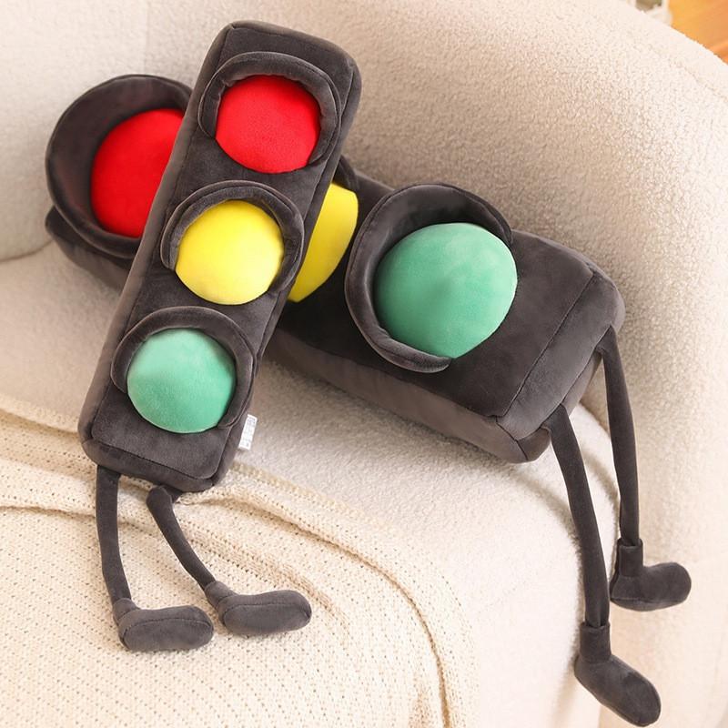 Realistic Red Green Light Plush Toy For Kids Educational Traffic Teaching Tool 55cm 80cm 100cm