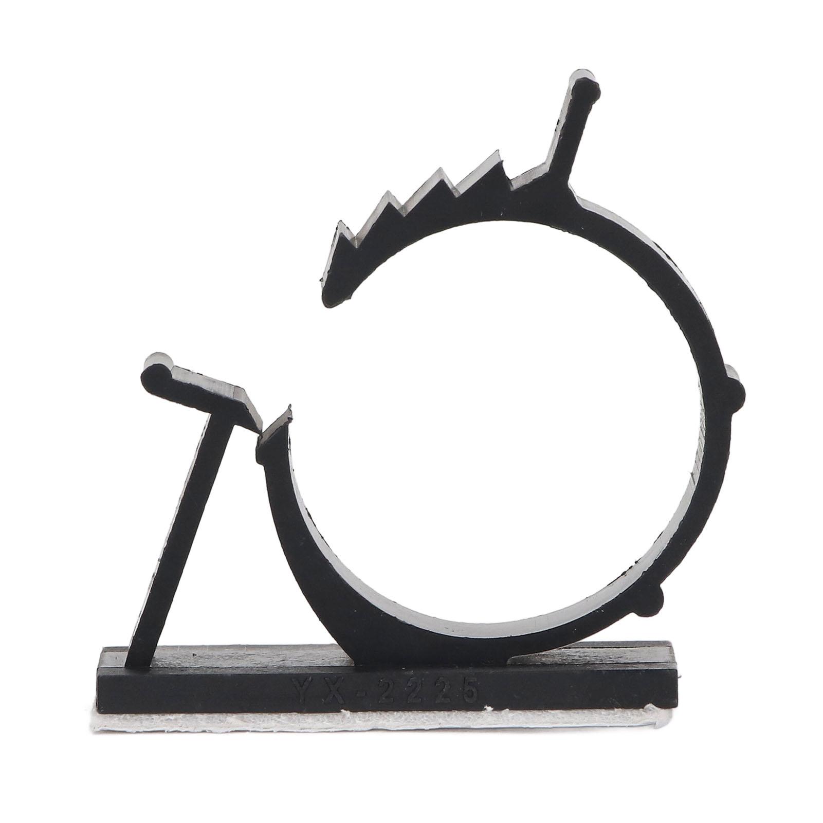 

100 шт. Клейкий тримач для кабельних стяжок, кліпси для організації проводів, регульований органайзер для кабелів, чорний