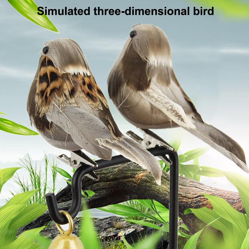 1Pcs Artificialfeather Birds, Simulated Sparrows, Simulated Bird Props, Branches, Garden Decorations