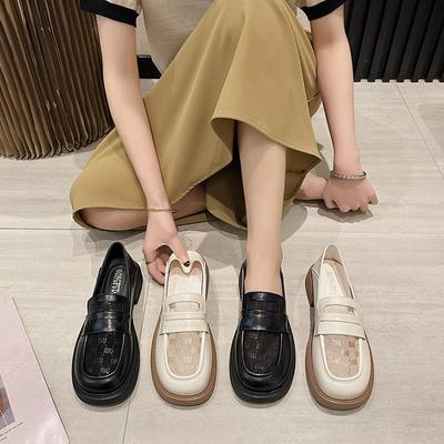 Fashion Korean Version Fashion Mesh Breathable Leather Shoes for Women 2024 New Comfort Round Toe Soft Sole Women Shoes Zapatos De Mujer