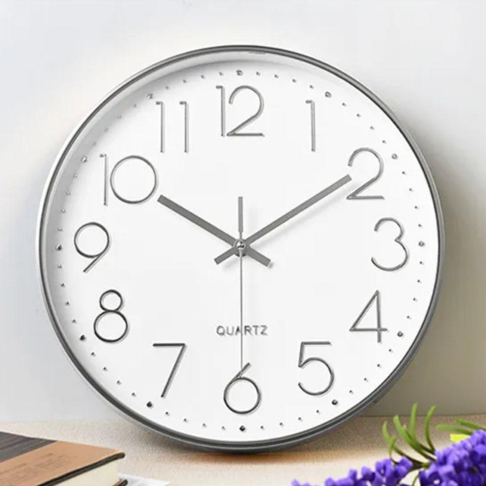 Non-Ticking Electronic Color Clock Round Wall Hanging Clock Creative Nordic Wall Clock  Bedroom