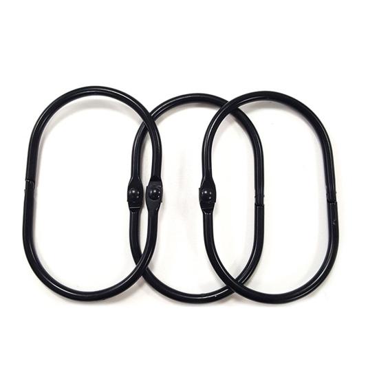 12Pcs Bathroom Shower Curtain Rings Rust Proof Tightly Closed Anti-Drop Smooth Gliding Curtain Hooks Bathroom Accessories
