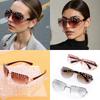 Elegant Rimless Rhinestones Eyewear Trendy Eyeglasses for Travel Stage Music Festival Photo Props Supply