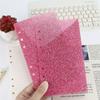 A6 Glitter Transparent  Acrylic Loose Leaf Binder Cover DIY Account Book Journal Planner Office Stationery Supplies