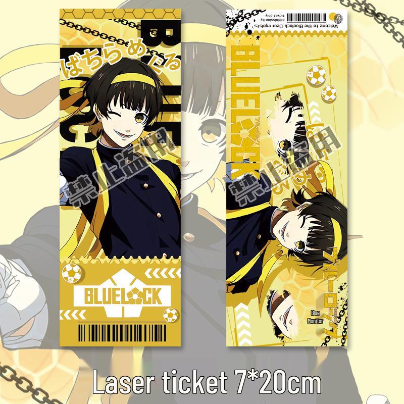 Blue Lock Hiori Yo Badge Keychain: Fan-Made Holographic Ticket, Postcard, Bookmark Anime Gift