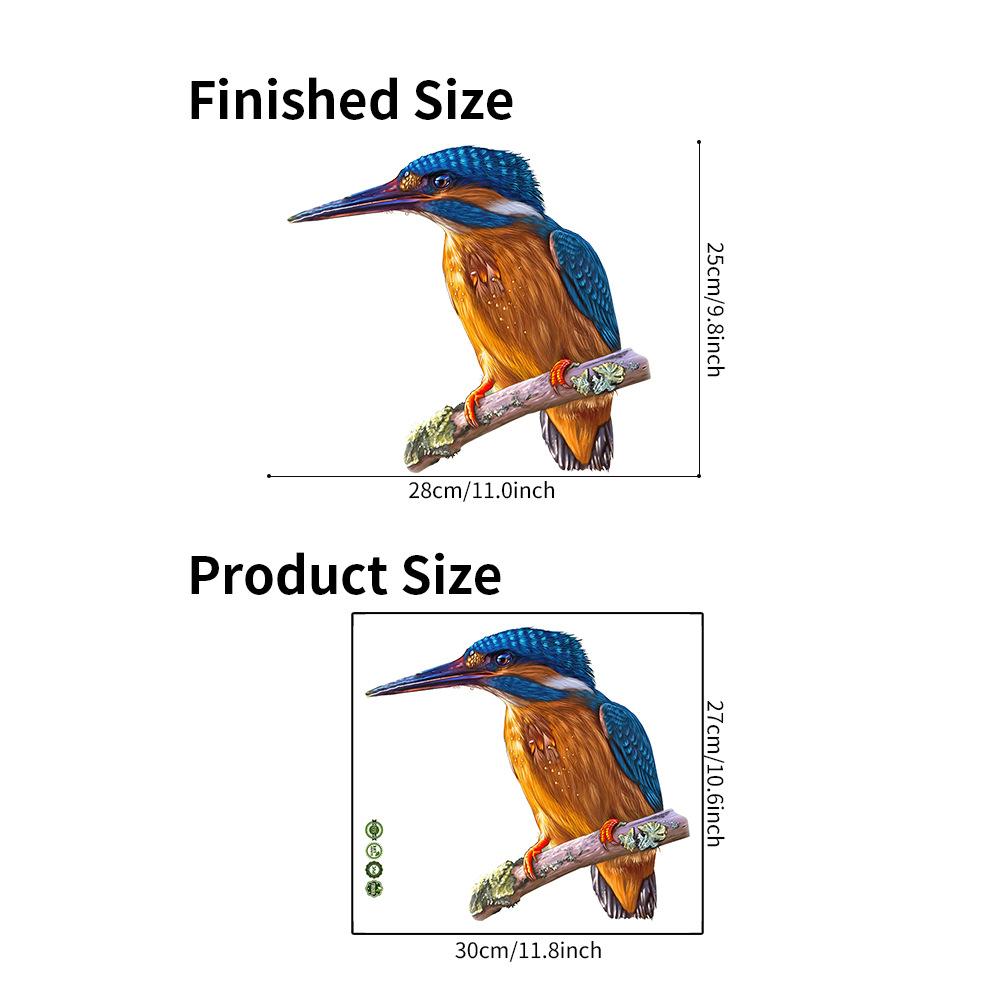 

Cartoon Bird Wall Sticker Self-Adhesive Removable for Bedroom Living Room Background Wall Home Decor Art 27x30cm разноцветный