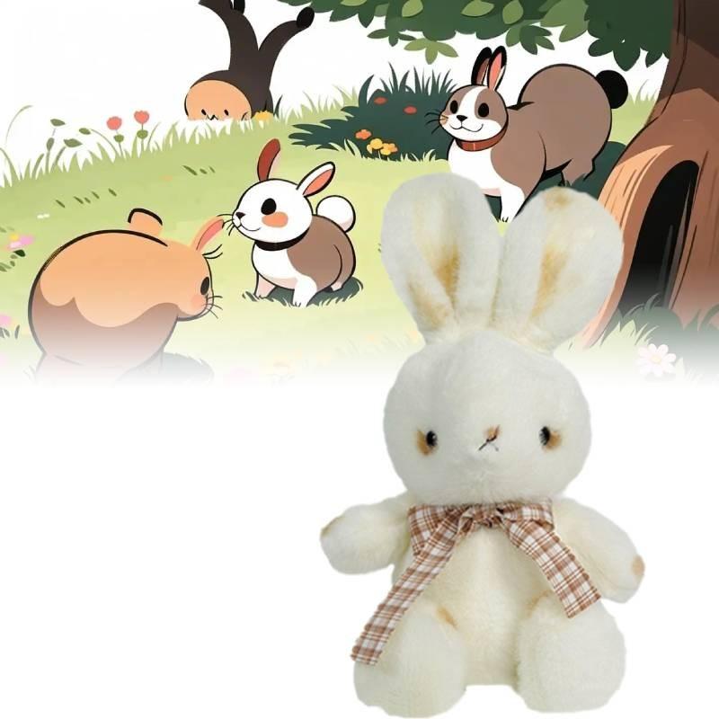 Scarf Rabbit Plush Toy Cartoon Animal Stuffed Doll Room Sofa Gift Decoration