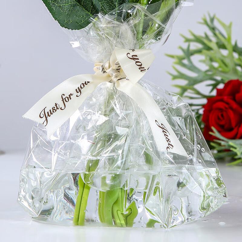 Transparent Glass Flower Wrapping Paper