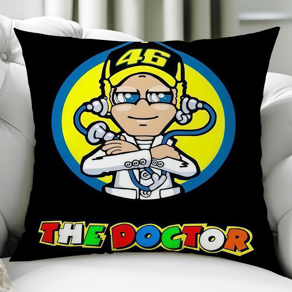 

Motorcyclist RRRossiES 46 cushion cover Birthday Anniversary Gifts Double Sided Printed Zipper Cushion Cover 30x30cm