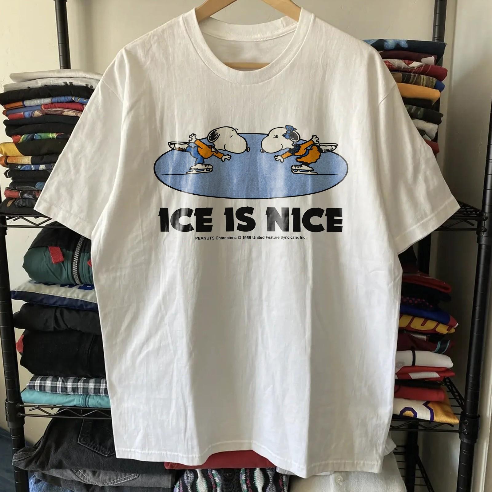 Peanuts - Ice Is Nice Washed T-Shirt White L 4XL