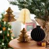 Irregular Shape Paper Honeycomb Christmas Tree Ornaments - Small Pendant & Honeycomb Ball Decor.