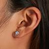 S925 Sterling Silver Heart Shaped Moonstone Women Earrings