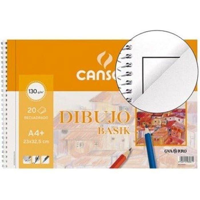 Bloc de dessin - LIDERPAPEL - Basik - A4+ - 20 feuilles microperforées - 130g