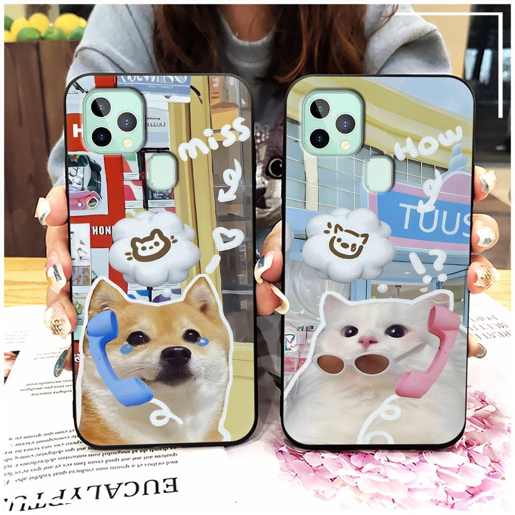 Anti-knock Cartoon Phone Case For Oukitel C22 Protective Soft case Cute Silicone Full wrap Couple Back Cover Waterproof