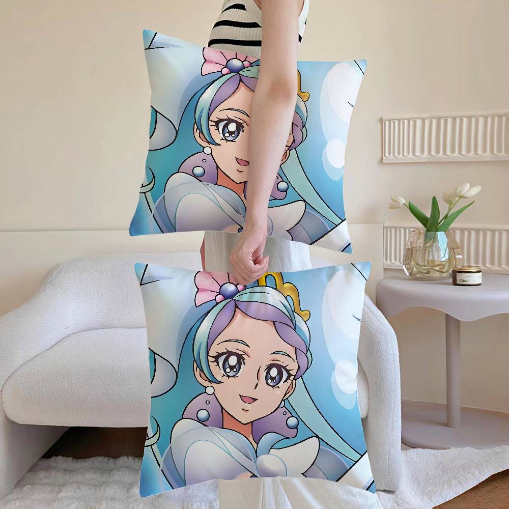 Cure M-Mermaid Pillow Case Sofa and Living Room Decorative Cushion Covers Dust-proof and Mite-proof Invisible Zipper