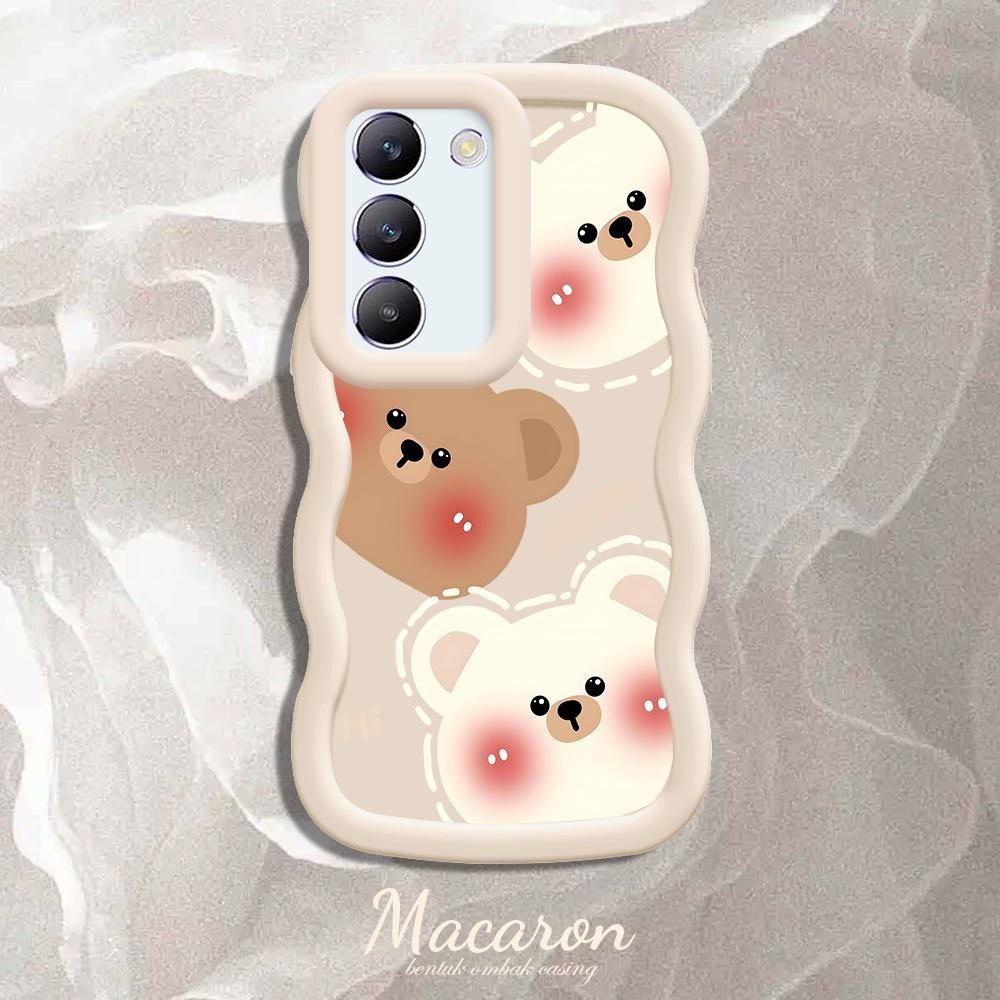 

Окрашенный узор Big Wave Edge Мягкий силиконовый материал Macaron чехол для телефона противоударный защитный резиновый чехол для OnePlus Vivo Motorola Moto Vivo Y1S белый