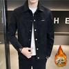 Men's Trendy Punk Jacket - 2025 Spring/Autumn, Slim Fit, Turn-Down Collar, High-End Style.