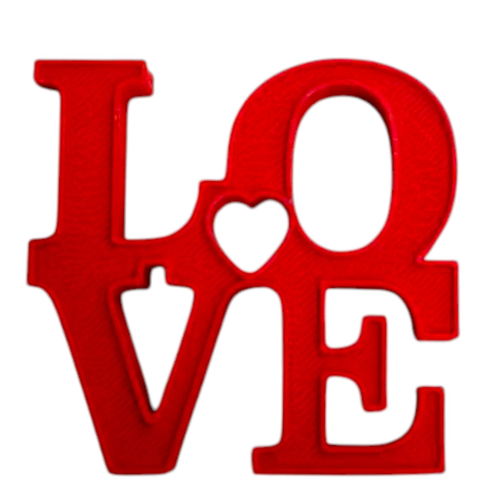 

3D Printed Red LOVE Heart Hollow Valentine s Day Desktop Ornament Red