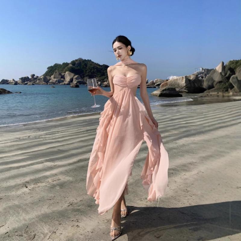 Seaside Photo Wear Hainan Holiday Beach Skirt Temperament Super Fairy Long Skirt Birthday Dress