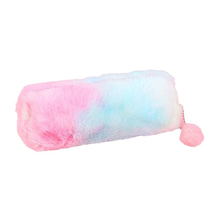 Korean Style Cute Heart Pencil Case for Girls - Japanese Plush Stationery Box for School Students