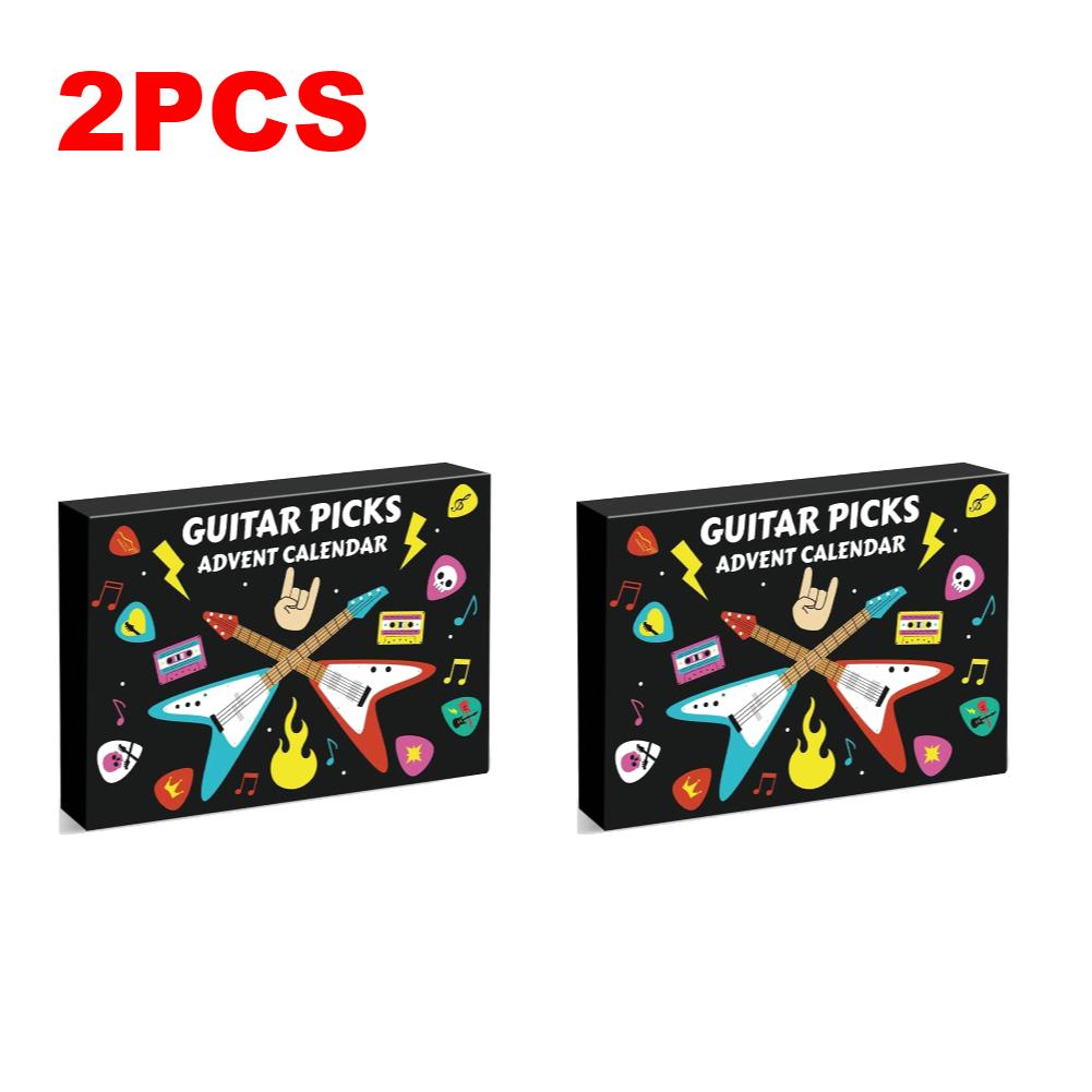 1-3PCS Christmas Advent Calendar Guitar Picks 24 Days Countdown Gift 2025 with 20 Guitar Picks 2 Oud Picks Holder Holiday Decor