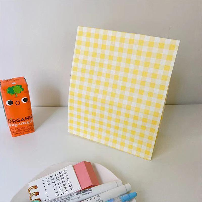 20Pcs Ins Style Colorful Plaid Kraft Paper Bag Birthday Party Graduation Christmas Gift Bag Packaging Bag Candy Sundries Bags