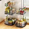 Creativi rotatable kitchen seasoning racks  bottle storage sorting multifunctional 1/2/3 layer detachable round