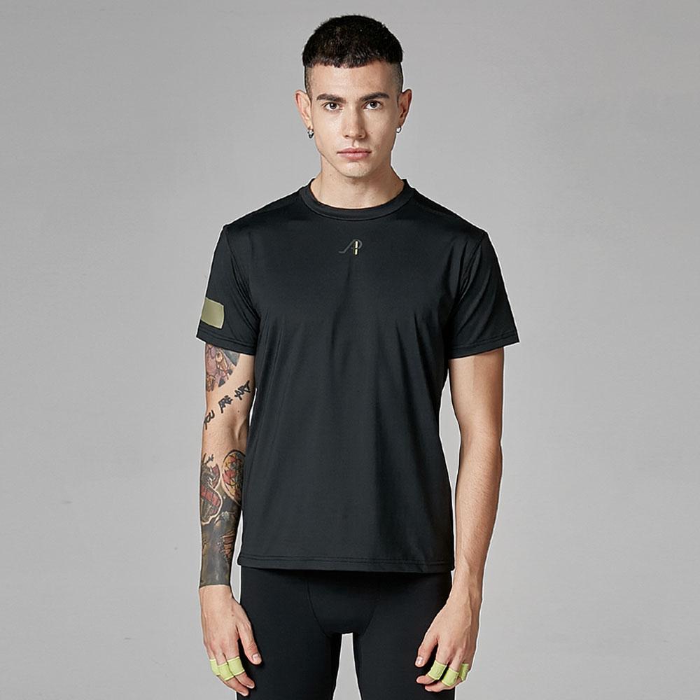 ATHPLATFORM Am02Th02 Colorblock Running Top_Black