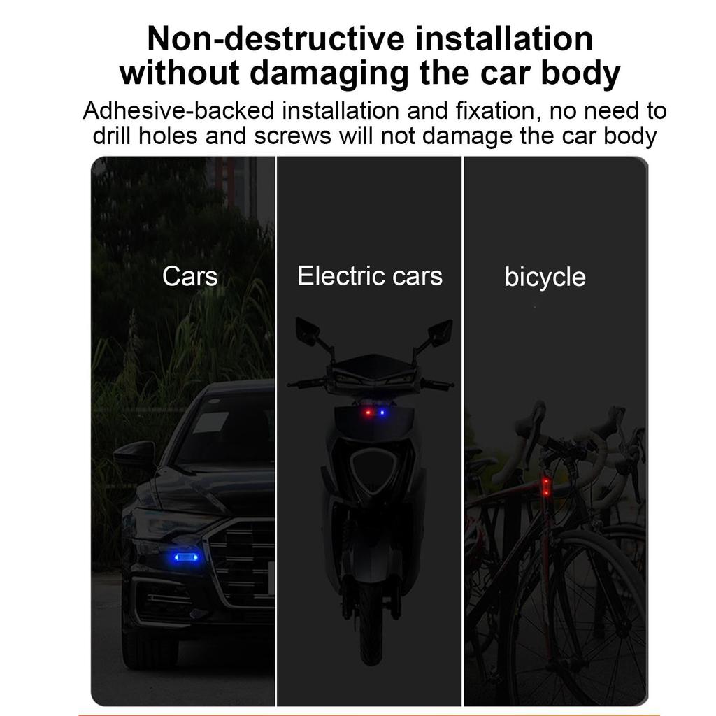 Solar Autoalarm LED-Licht, Solarbetriebener Simulationsalarm, Autosicherheit Diebstahlschutzlicht Diebstahlschutz