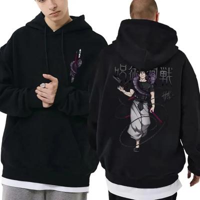 Japanische Anime Familien-Hoodies Jujutsu Kaisen Fushiguro Toji Grafik Herrenmode Manga Streetwear Männer Frauen Sweatshirt